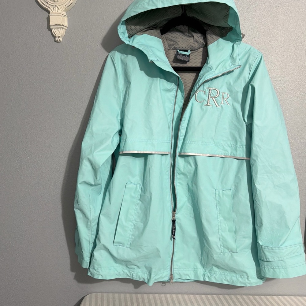 Charles River Women's New Englander Rain Jacket  Size M  Blue - Picture 8 of 11